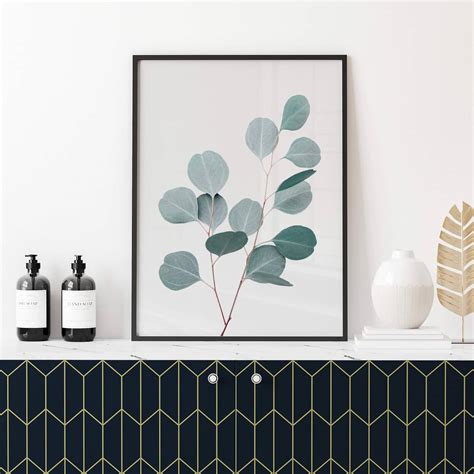 Poster Sisi Seb Blauer Eukalyptus Wall Art De