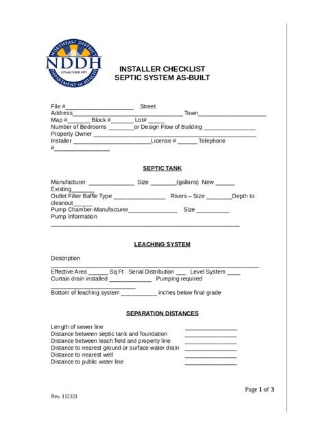 Installers As Built Checklist Doc Template Pdffiller