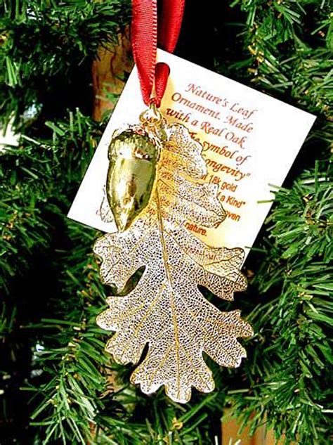 Oak Leaf And Acorn Gold Ornament