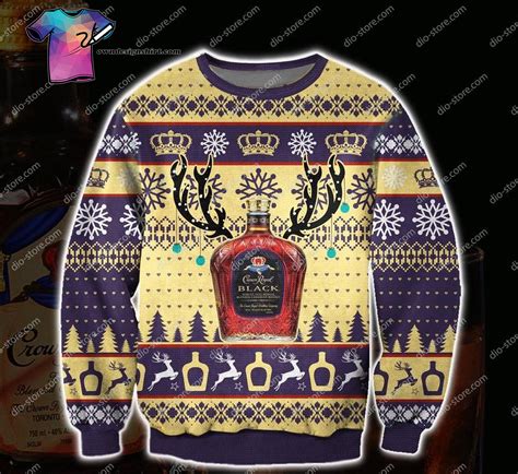 The Best Selling Crown Royal All Over Printed Ugly Christmas Sweater