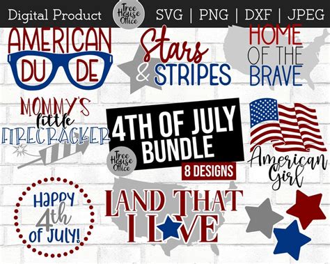 Th Of July Svg Bundle Dxf Png Jpeg Fourth Of July July Etsy Hong Kong