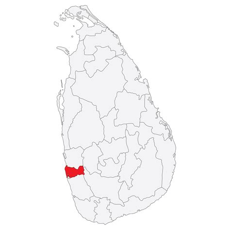 Premium Vector Sri Lanka Map Map Of Sri Lanka With Capital City Colombo