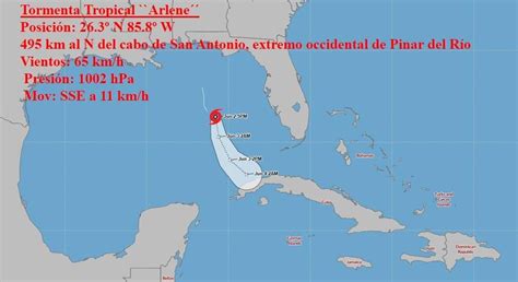 Tormenta Tropical Arlene Se Debilita Mientras Se Acerca A Cuba Escambray