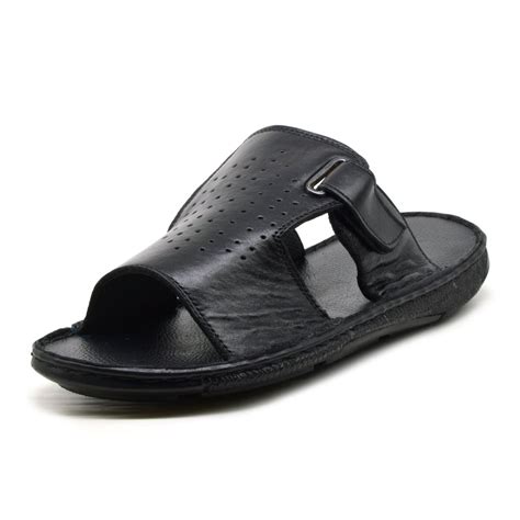 Black Casual Wear Asken Atelier Mens Genuine Leather Slipper At Rs 210