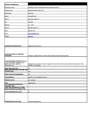 Fillable Online Esd Ny Genesee Finger Lakes Regional Planning Council