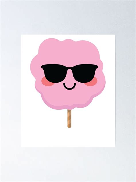 "Cotton Candy Emoji " Poster for Sale by HippoEmo | Redbubble