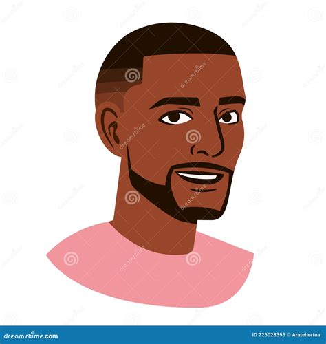 Isolated Avatar Of An Afro American Man Stock Vector Illustration Of