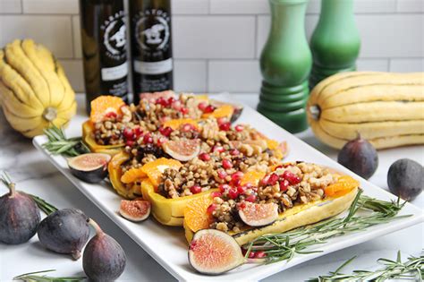 Wild Rice Stuffed Delicata Squash