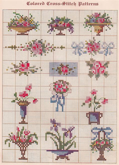 Sentimental Baby: Free Vintage Colored Cross Stitch Pattern