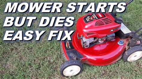 Why Lawn Mower Starts Then Stops