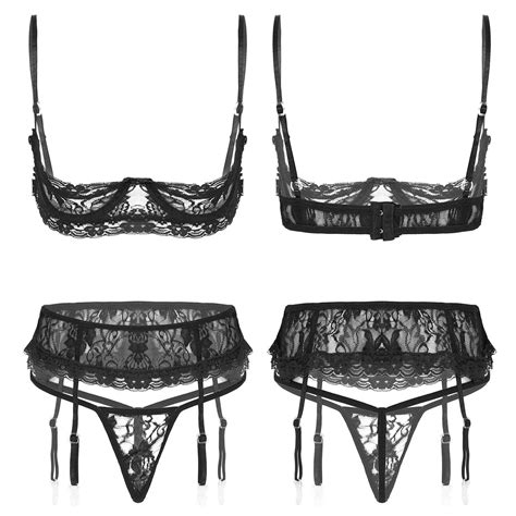 Sexy Bh String Tanga G String Satz Geschnürt Bikini Unterwäsche Lingerie Set dessous planet de