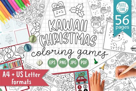 Kawaii Christmas Coloring Games