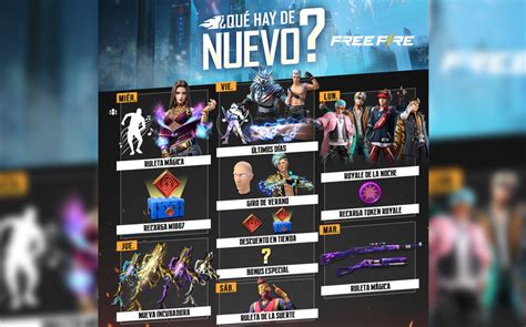 Agenda Semanal Free Fire Al De Enero Mediotiempo