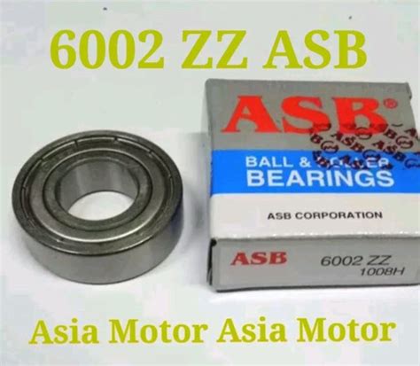 Jual Ball Bearing 6002 ZZ ASB Laher 6002ZZ ASB Ukuran 15 X 32 X 9 Mm Di