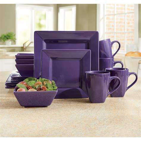 16-Piece Solid Square Dinnerware Set | Montgomery Ward