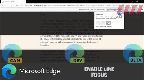 How To Enable Line Focus In Microsoft Edge Chromium Youtube