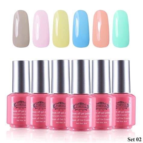 Perfect Summer Formaldehyde Free 6pcs 8ml Gel Nails Polish Colors Sets ...