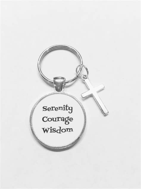 Serenity Courage Wisdom Cross Serenity Prayer Inspirational Etsy