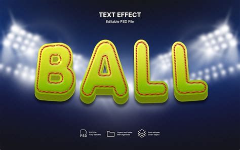 Premium PSD Ball Text Effect