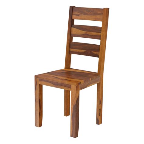 Cariboo Contemporary Rustic Solid Wood Ladder Back Dining Chair