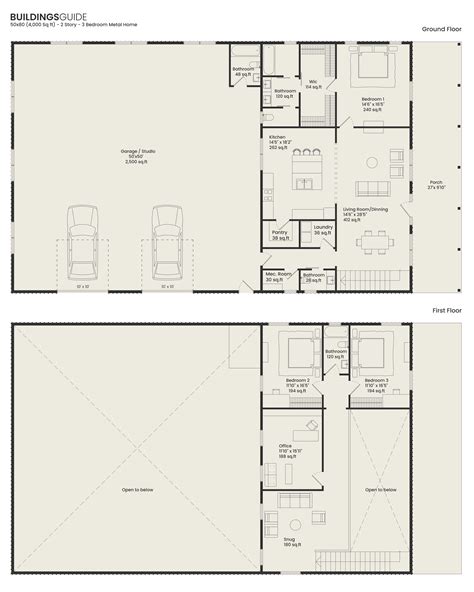 Metal Building House Plans and Floor Plans