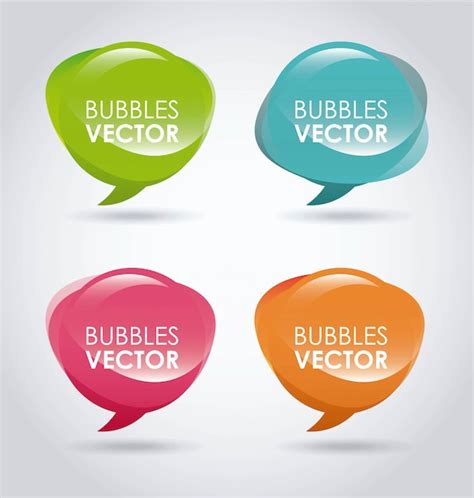 Premium Vector Bubbles Design Over Gray Background Vector Illustration