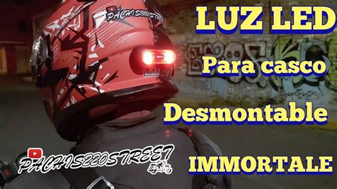 Luz Led Desmontable Immortale Para Casco De Motociclista Youtube