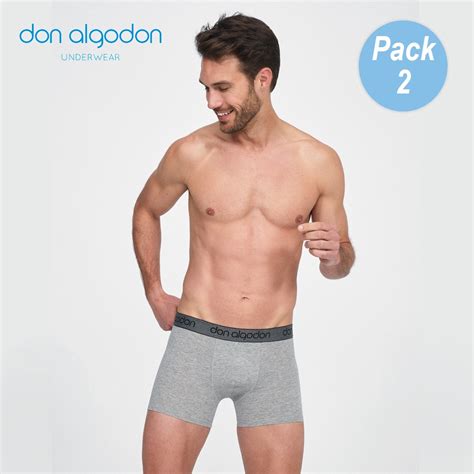 Bóxer hombre algodon pack x 2 cintura colores Don Algodón