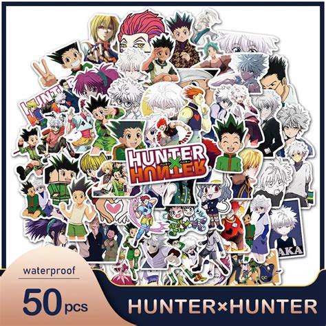 50 Pcs Lot Hunter X Hunter Anime Poster Stickers Waterproof Pvc Decal For Car Laptop Suitcase