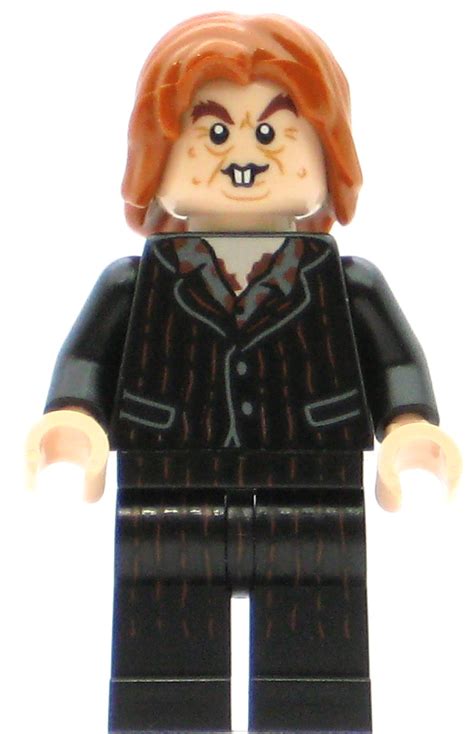 Lego Harry Potter Minifigure Peter Pettigrew Wormtail Black Suit