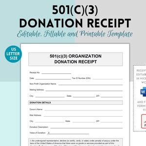 C Donation Receipt C Donation Receipt Template C Donation