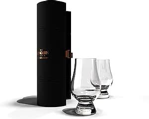 The Glencairn Glass Leather Travel Set With Two Whisky Tasting Nosing