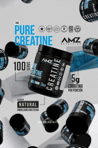 Amz Creatina Monohidratada Alta Pureza 500g 100 Serv Envío gratis