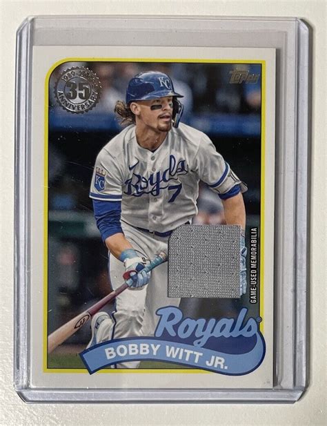 2024 Topps Bobby Witt Jr 1989 35th Anniversary Jersey Game Used Royals