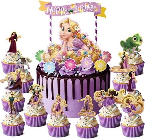 Tangled Cake Toppers Cupcake Toppers Set Cake Decorations For Theme