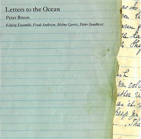 Bruun Letters To The Ocean Esbjerg Emsemble Cd Album Muziek