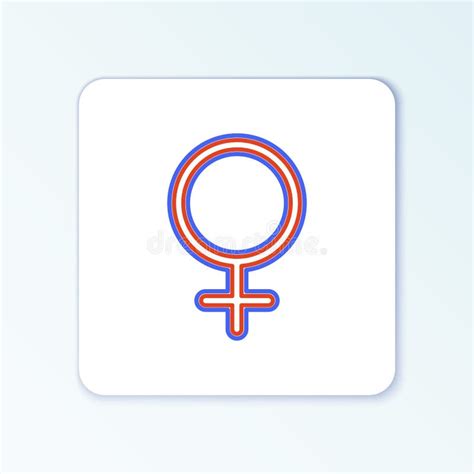 Line Female Gender Symbol Icon Isolated On White Background Venus