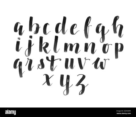 Alphabet in modern calligraphy style Stock Photo - Alamy