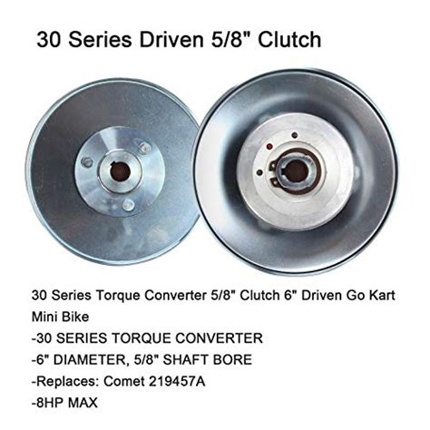 30 Series Bore GO Kart CVT Torque Converter 3 4 Bore 6 Driven