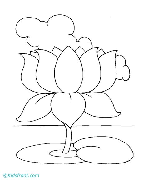 Lotus Flower Coloring Page Coloring Home