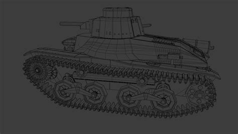 3d Model Type 94 Tankette Vr Ar Low Poly Cgtrader