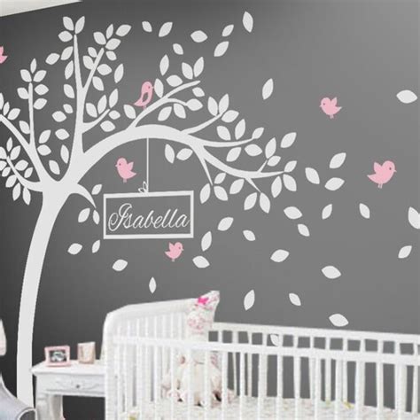 White Tree Decals Nursery Wall Decal Wall Decals Nursery Etsy