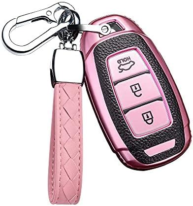 Amazon Hibeyo Tpu Leather Texture Car Key Fob Cover With Keychain