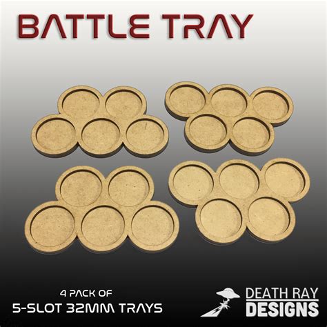 Battle Trays 32mm Movement Tray 4 Pack Death Ray Designs Tabletop