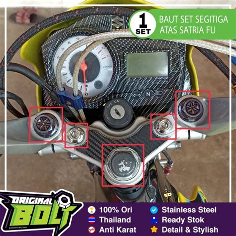 Baut Segitiga Tutup As Shock Sok Mur Komstir Satria FU Raider Probolt