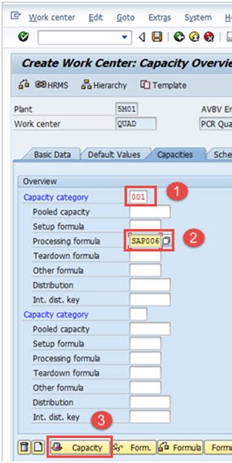 Work Center In Sap Pp Create Change Display