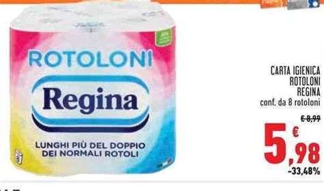 CARTA IGIENICA ROTOLONI REGINA Conf Da 8 Rotoloni Offerta Di Conad