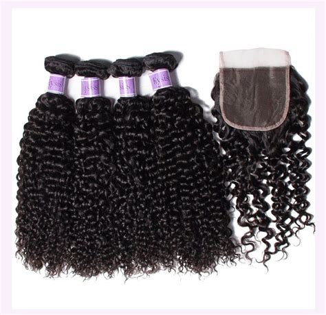 Unice Kysiss Peruvian Curly Hair Bundles With Lace Closure Curly