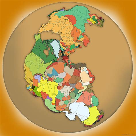 Ancient Political Pangea Classic Digital Art by Massimo Pangaea Pietrobon - Pixels