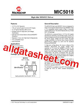 MIC5018YM4 TR Datasheet PDF Microchip Technology